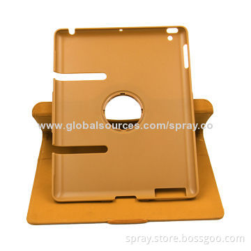 360 Rotating Magnetic PU Leather Stand Case Cover for iPad 2/3, Various Colors Available